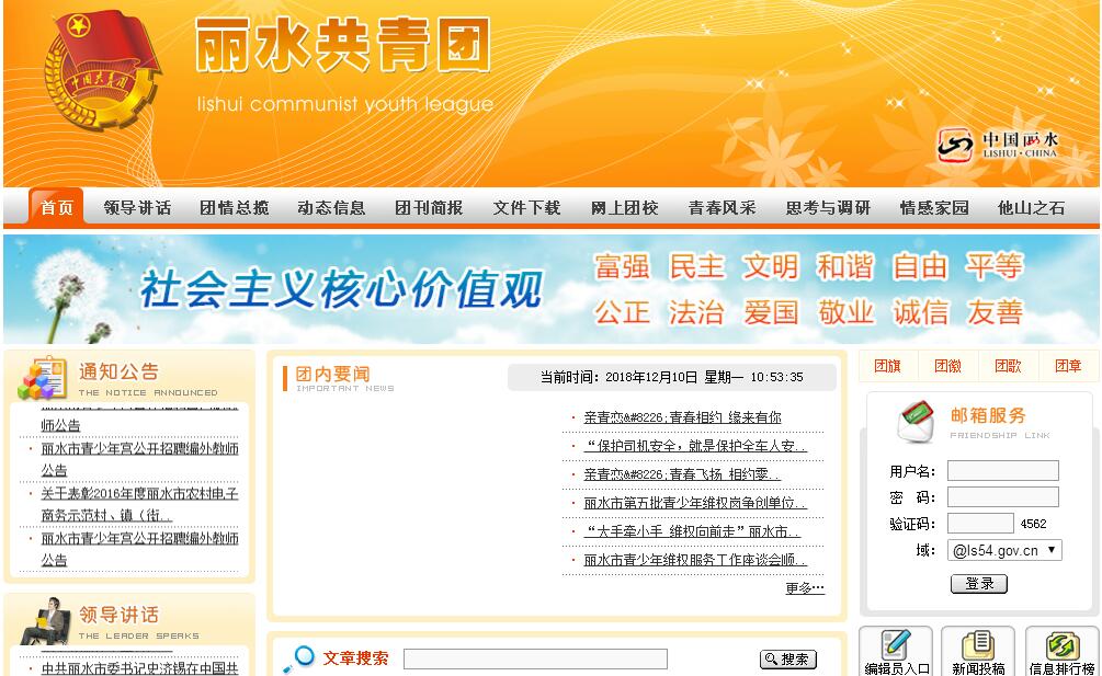 <font color=red><b>共青团</b></font>浙江省丽水市委员会